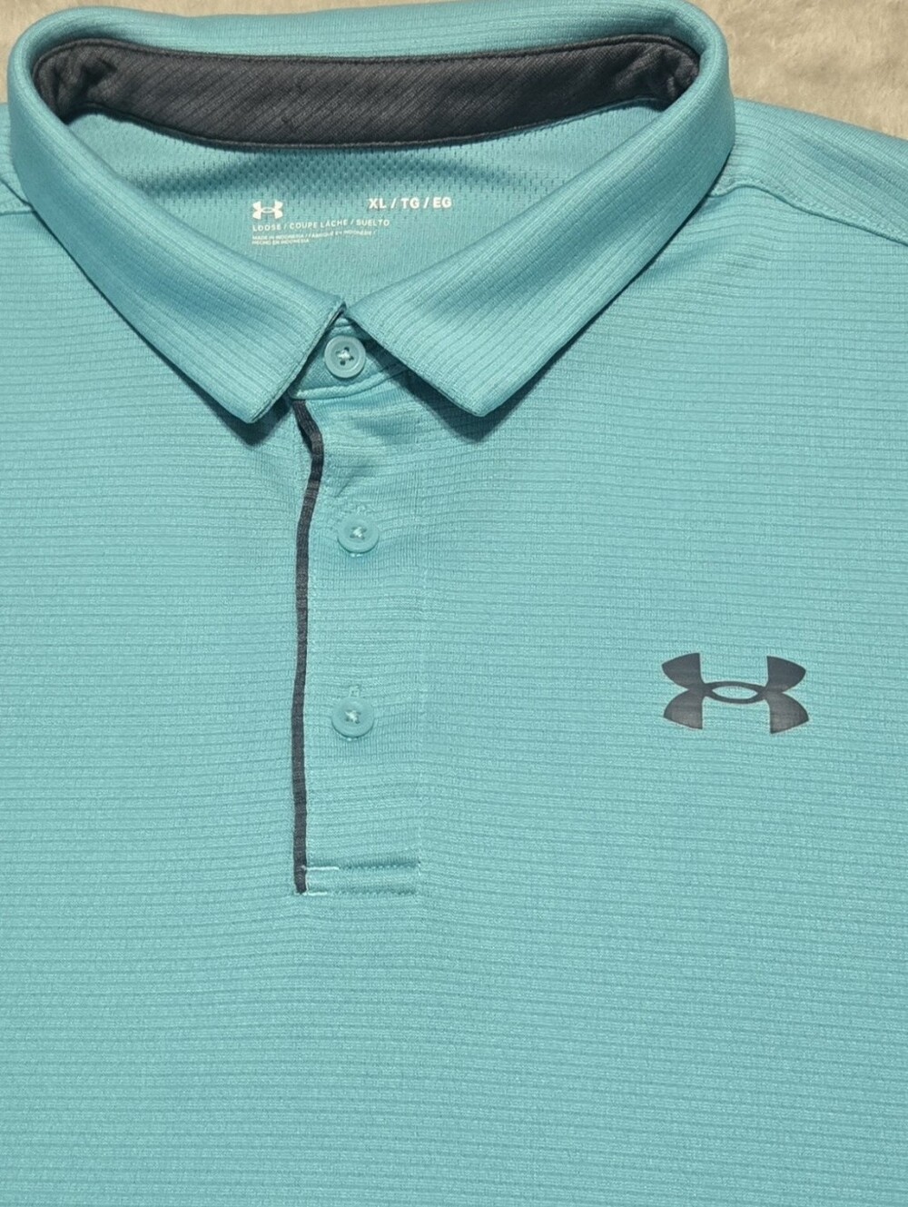 Under Armour Loose Fit Polo Shirt Mens Size XL Performance Golf Polo Shirt Teal